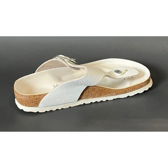 Birkenstock Gizeh Big Buckle Natural Leather White
